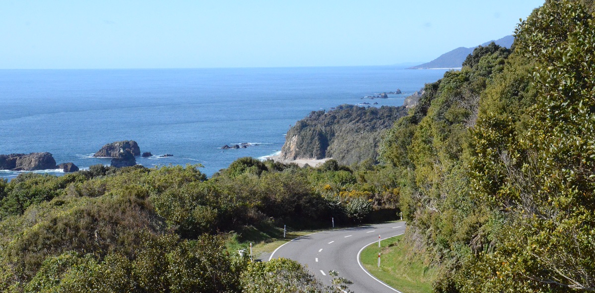image of winding coastal road