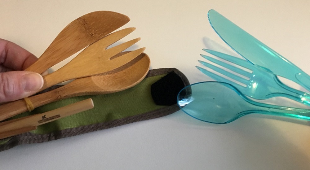 Bamboo cutlery instead of plastic
