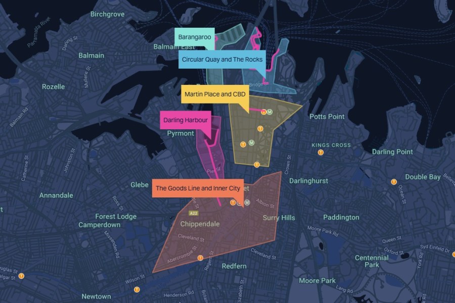 map from Vivid Sydney 2025